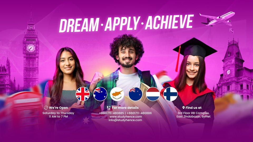 Study Hence students heading to the UK, Australia, Cyprus, New Zealand, Netherlands and Finland